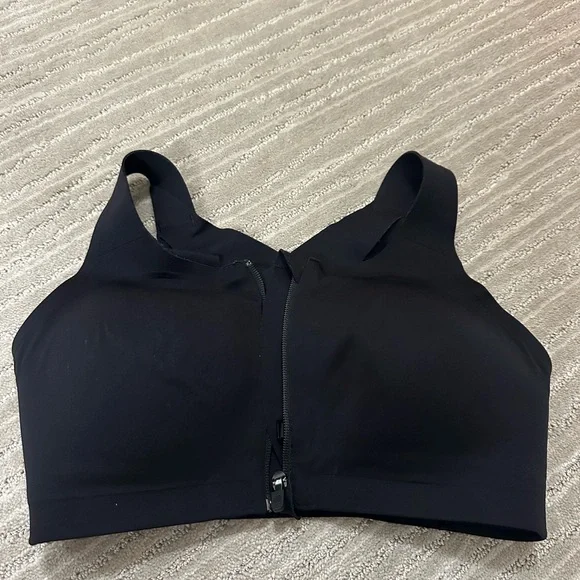 Lululemon Black Women's Zip Sports Bra - Picture 1 of 4